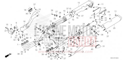 EXHAUST MUFFLER GL1800BDM de 2021
